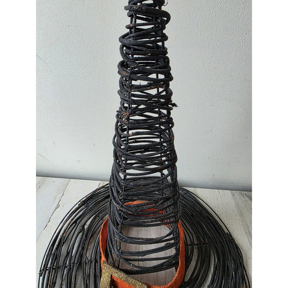 Wooden witch large‎ Halloween hat decor - Picture 3 of 8